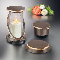 Elegante runde Bronzegrableuchte in 8 Farben