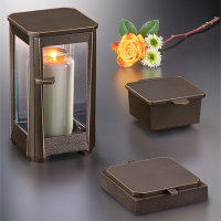 Klassische Bronzegrablaterne in 8 Farben