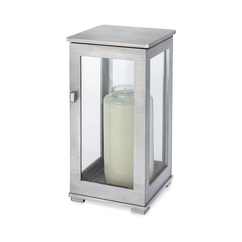 Zeitlose moderne Grablampe eckig aus qualitätsvollem Edelstahl, 289,00 €