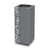Grabvase mit Ornament aus Aluminium
