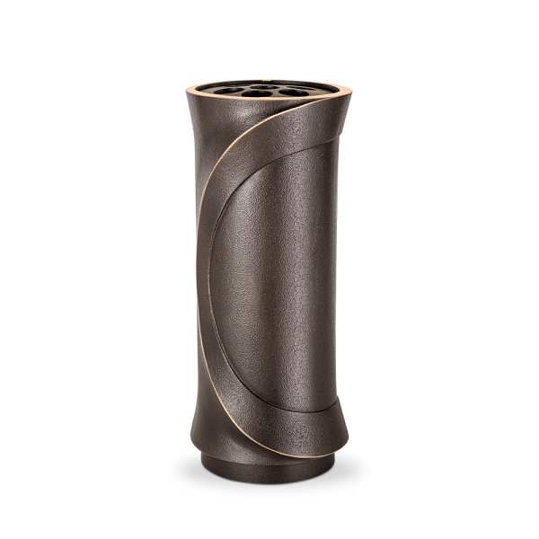 Moderne Grabvase aus Bronze dunkelbrau
