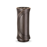Moderne Grabvase aus Bronze dunkelbrau