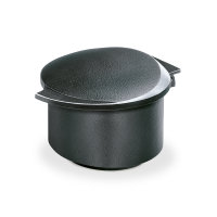 Kessel mit abgeriebener Kante Aluminium dunkelgrau