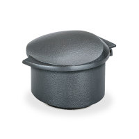 Kessel mit abgeriebener Kante Aluminium schwarz
