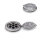 Vasenring mit Blatt Aluminium grau