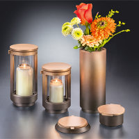 Aluminium Vase rund mit Farbverlauf