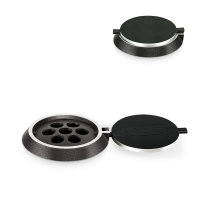 Vasenring mit Deckel Aluminium dunkelgrau