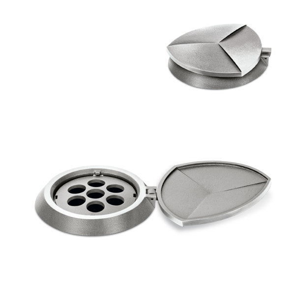 Vasenring mit Dreiecken Aluminium grau