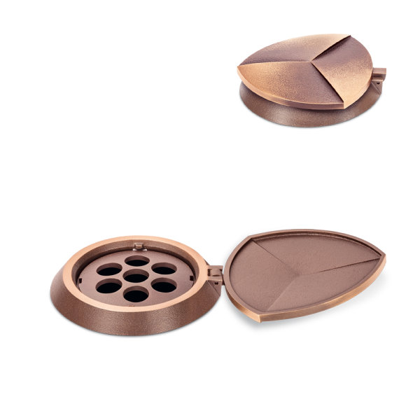 Vasenring mit Dreiecken Bronze braun