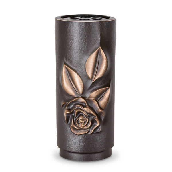Vase mit Rosenornament in 8 Farben