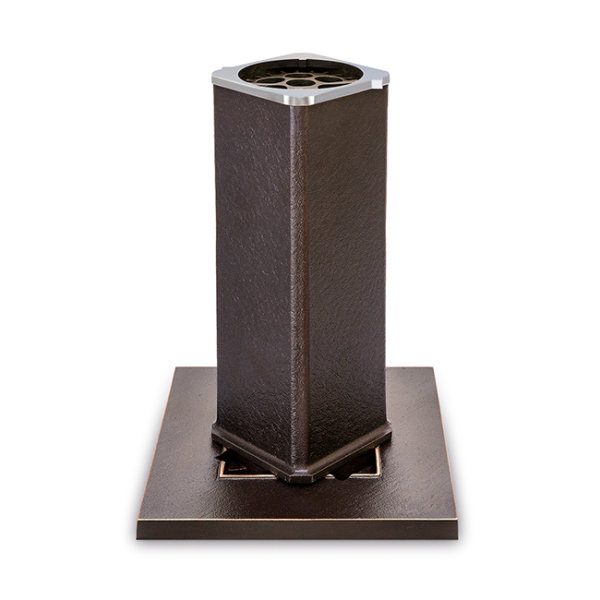 Versenkvase Bronze mit Edelstahldeckel