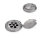 Vasenring mit Ginkoblatt Aluminium grau