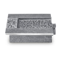 Vasenring eckig Aluminium grau