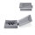 Vasenring eckig Aluminium grau
