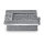 Vasenring eckig Aluminium grau