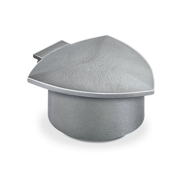 Weihwasserkessel modern  in verschiedenen Patinafarben Aluminium grau