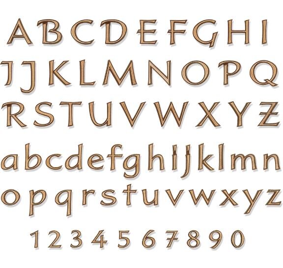 Bronzegrabschrift Elegant