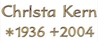 Bronzegrabschrift Elegant