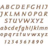 Buchstaben aus Bronze Karund