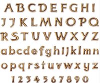 Steinmetzbuchstaben Kontur