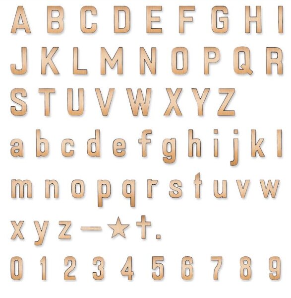 Bronze-Einzelbuchstaben MODERN